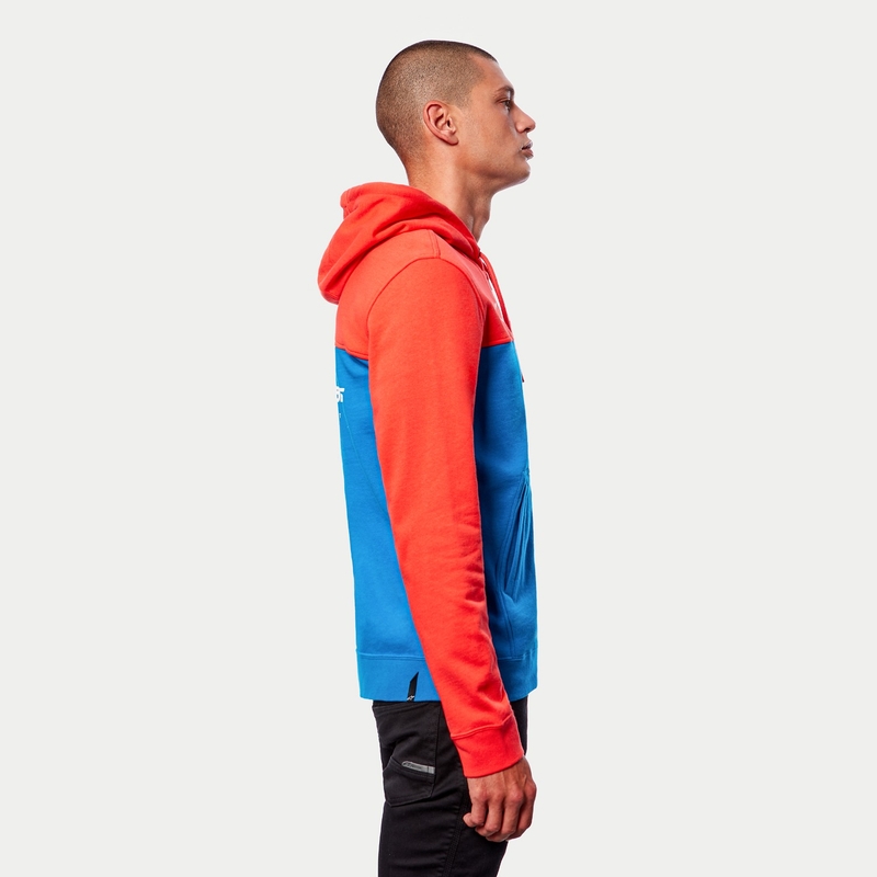 Alpinestars H Block Hoodie rojo fluo-azul claro