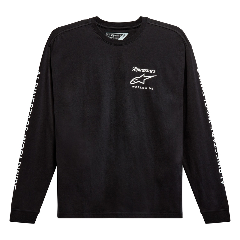 Camiseta Alpinestars Authenticated Tee negra y blanca