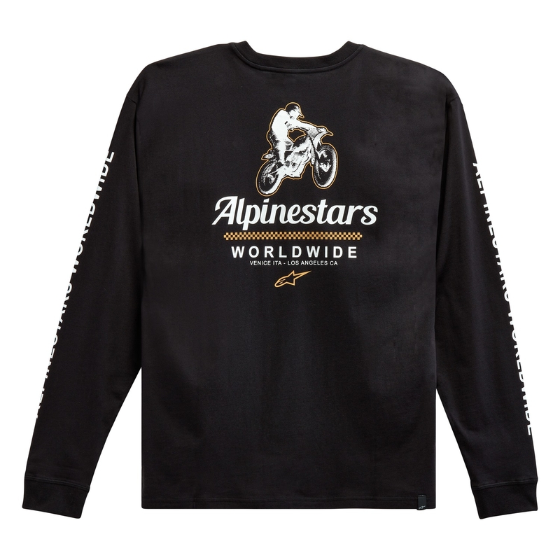 Camiseta Alpinestars Authenticated Tee negra y blanca