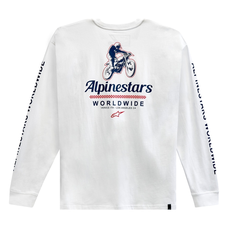 Camiseta Alpinestars Authenticated Tee blanca y negra