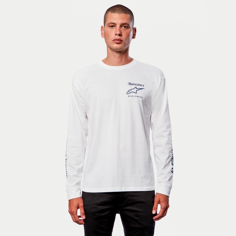 Camiseta Alpinestars Authenticated Tee blanca y negra