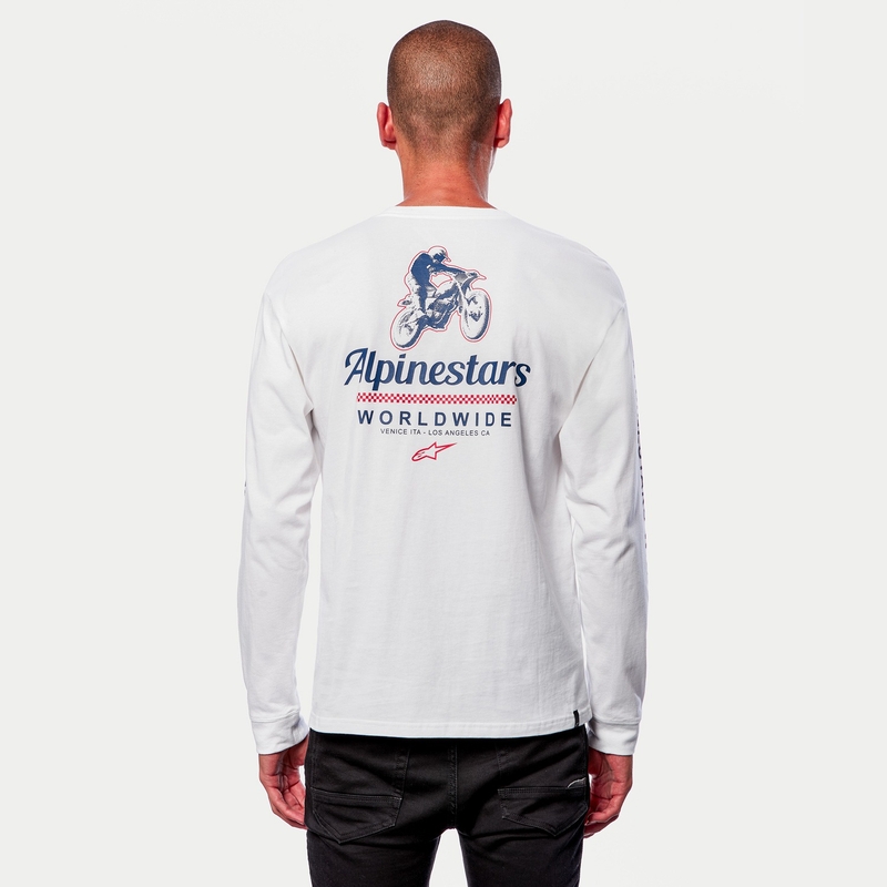 Camiseta Alpinestars Authenticated Tee blanca y negra
