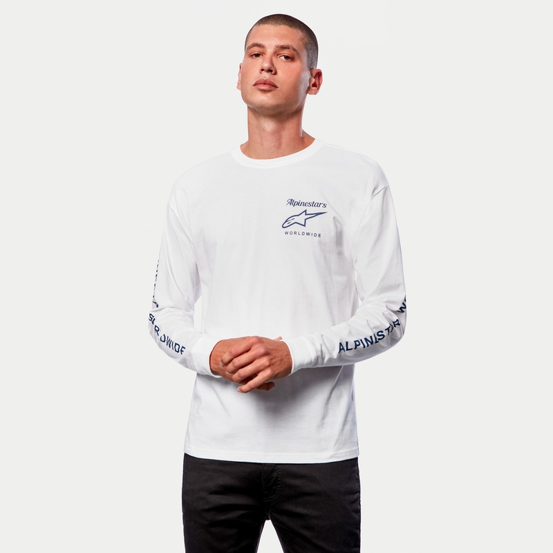 Camiseta Alpinestars Authenticated Tee blanca y negra