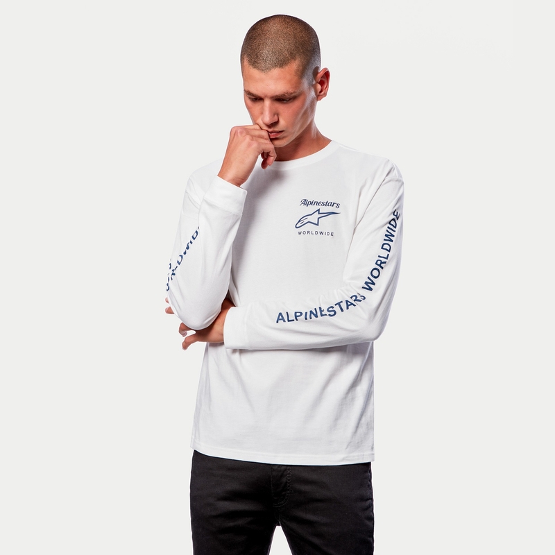 Camiseta Alpinestars Authenticated Tee blanca y negra