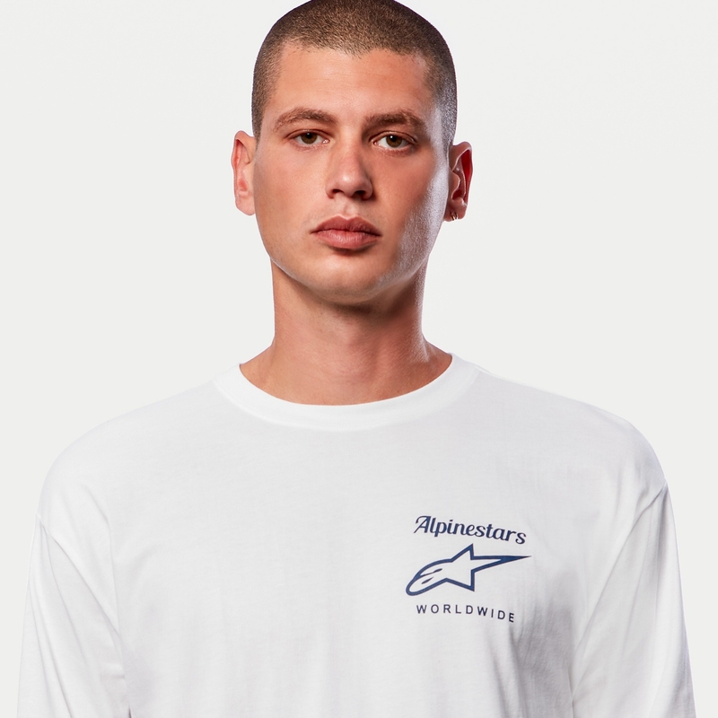 Camiseta Alpinestars Authenticated Tee blanca y negra