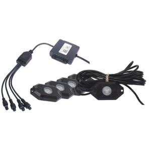 SHARK LED LIGHT, RGB, MULTICOLOR, CONTROL BLUETOOTH, JUEGO DE 4 UNIDADES