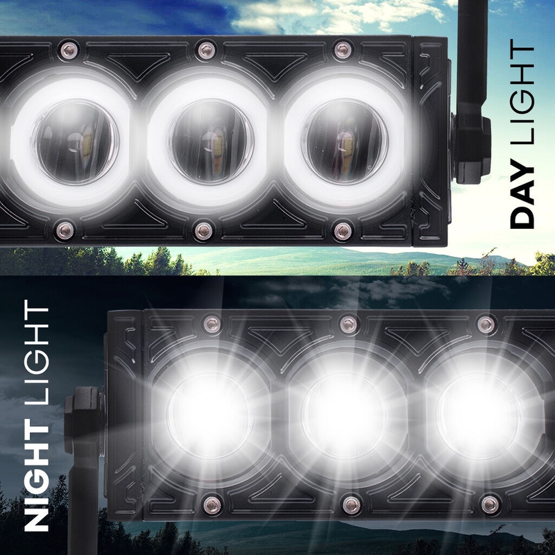 Rampa de luces LED BARRA DE LUZ LED SHARK 17" CON ANILLO HALO, LED CREE, 80W