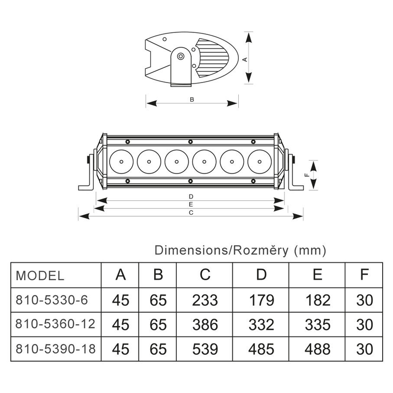 Rampa de luces LED BARRA DE LUZ LED SHARK 13", 60W
