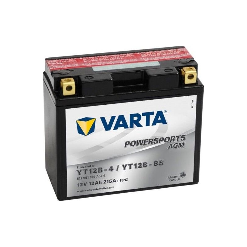 Batería sin mantenimiento VARTA MOTO LF (YT12B-BS) 12V/12AH