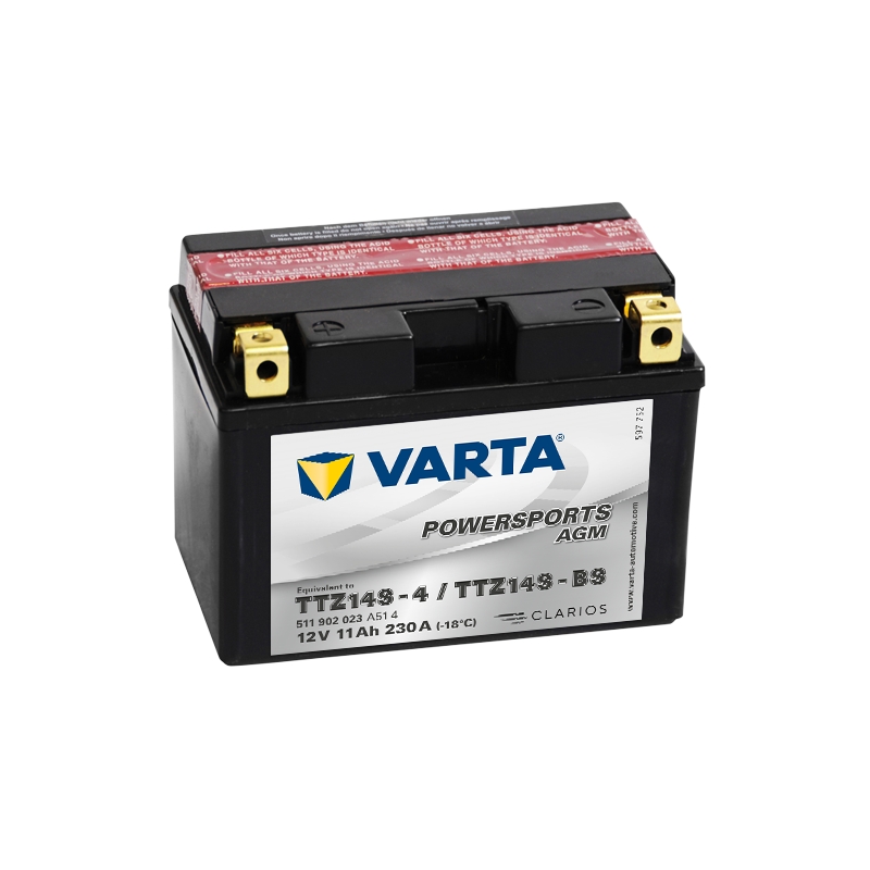 Batería sin mantenimiento VARTA TTZ14S-4/TTZ14S-BS 12V/11Ah