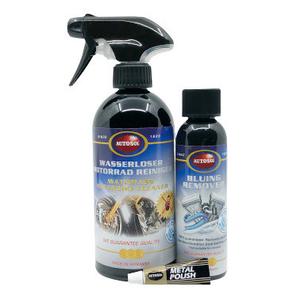 Kit limpiador y azulador sin agua para motocicletas Autosol