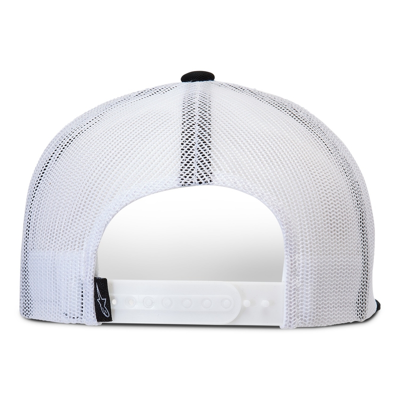 Gorra Alpinestars Bolt Trucker negra y blanca
