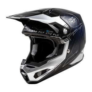 Casco motocross FLY Racing Formula S Carbon azul-plata