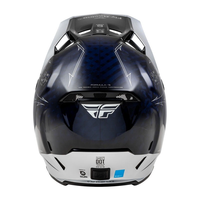 Casco motocross FLY Racing Formula S Carbon azul-plata