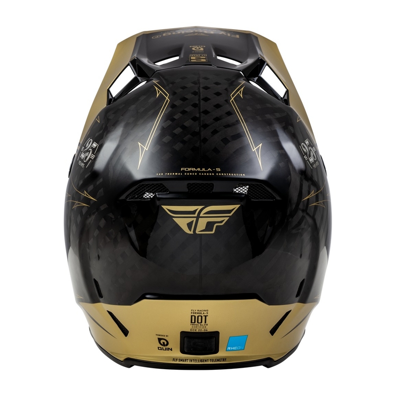 Casco de motocross FLY Racing Formula S Carbon negro-oro