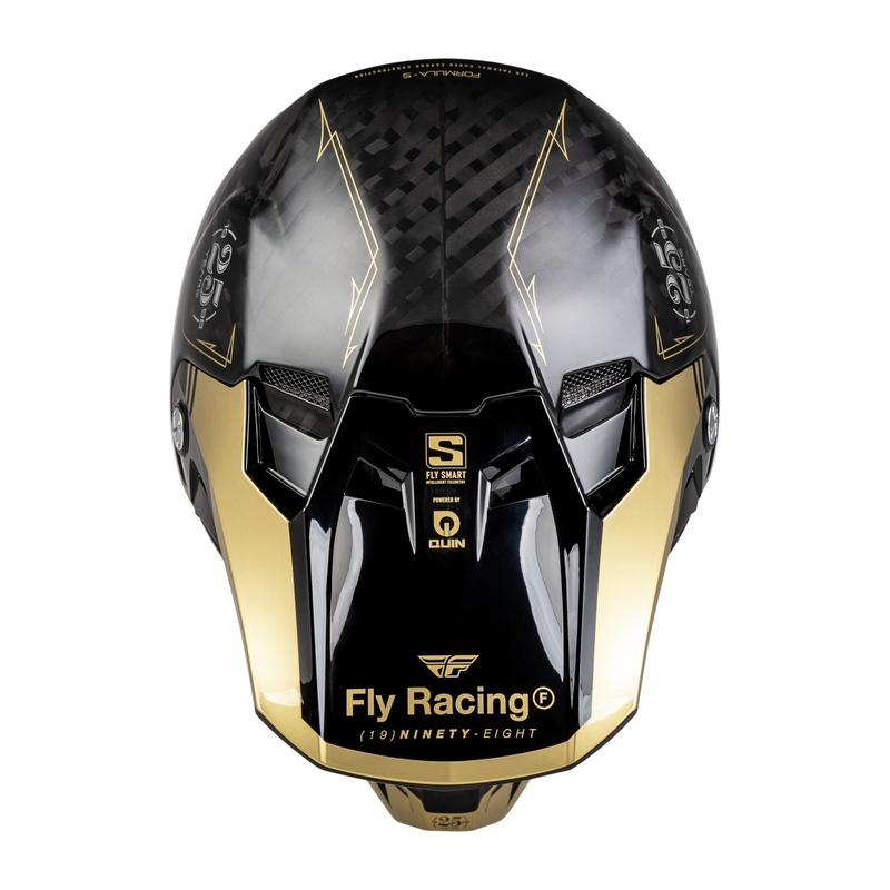 Casco de motocross FLY Racing Formula S Carbon negro-oro