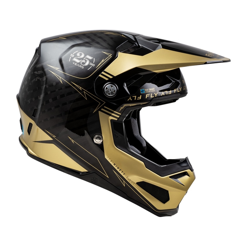 Casco de motocross FLY Racing Formula S Carbon negro-oro