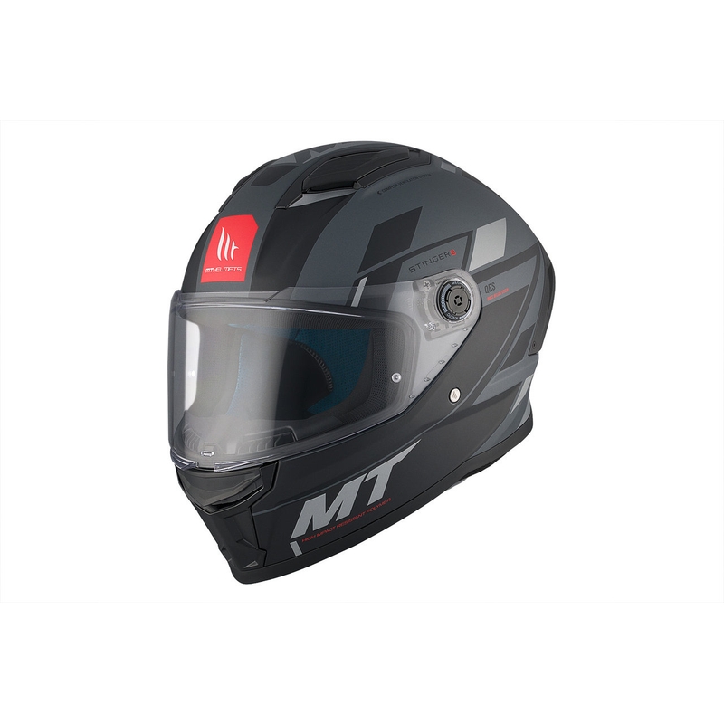 MT Stinger 2 Solid Zivze Negro-Gris Mate Casco Integral de Motocicleta liquidación