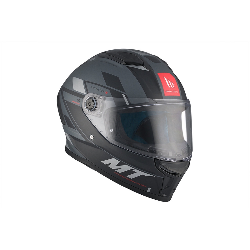 MT Stinger 2 Solid Zivze Negro-Gris Mate Casco Integral de Motocicleta liquidación