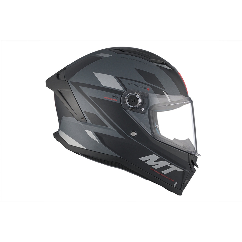 MT Stinger 2 Solid Zivze Negro-Gris Mate Casco Integral de Motocicleta liquidación
