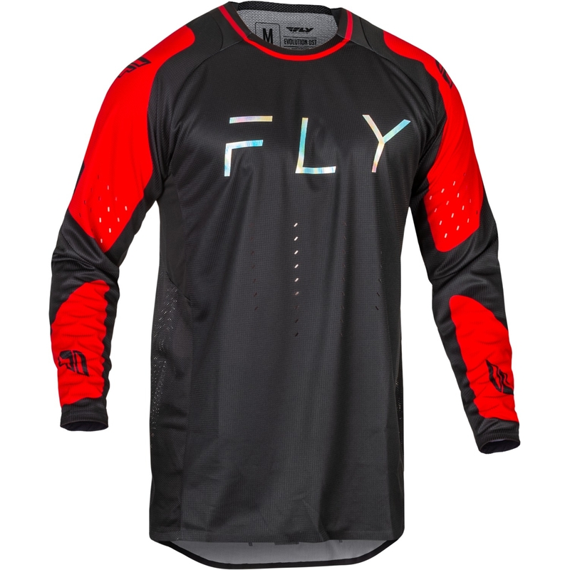 Maillot motocross FLY Racing Evolution DST 2024 negro-rojo