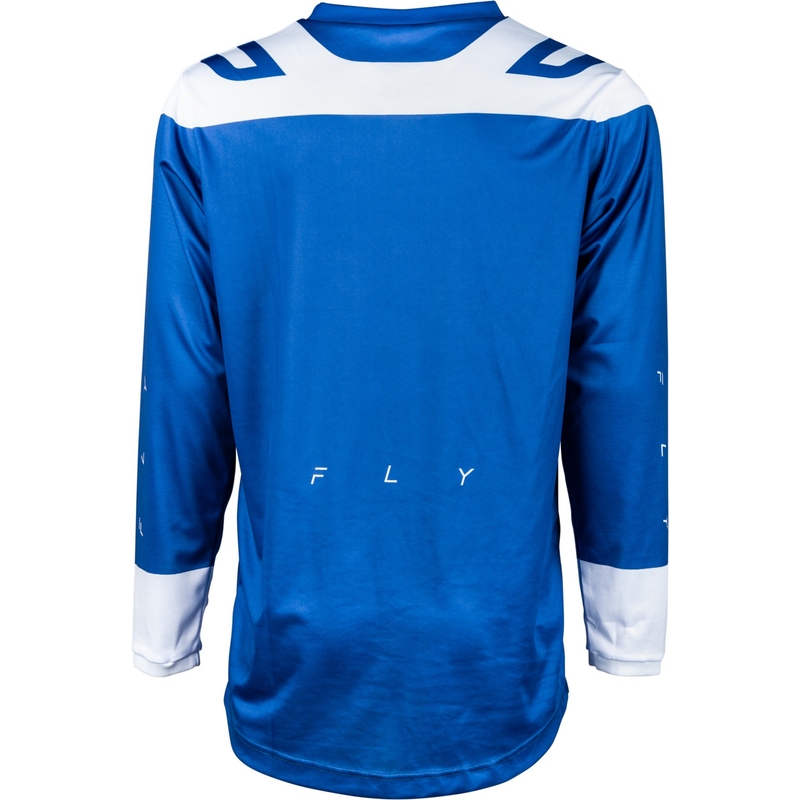 Maillot motocross FLY Racing F-16 2024 azul y blanco
