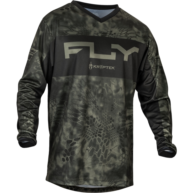 Maillot motocross FLY Racing F-16 Kryptek 2024 gris-negro