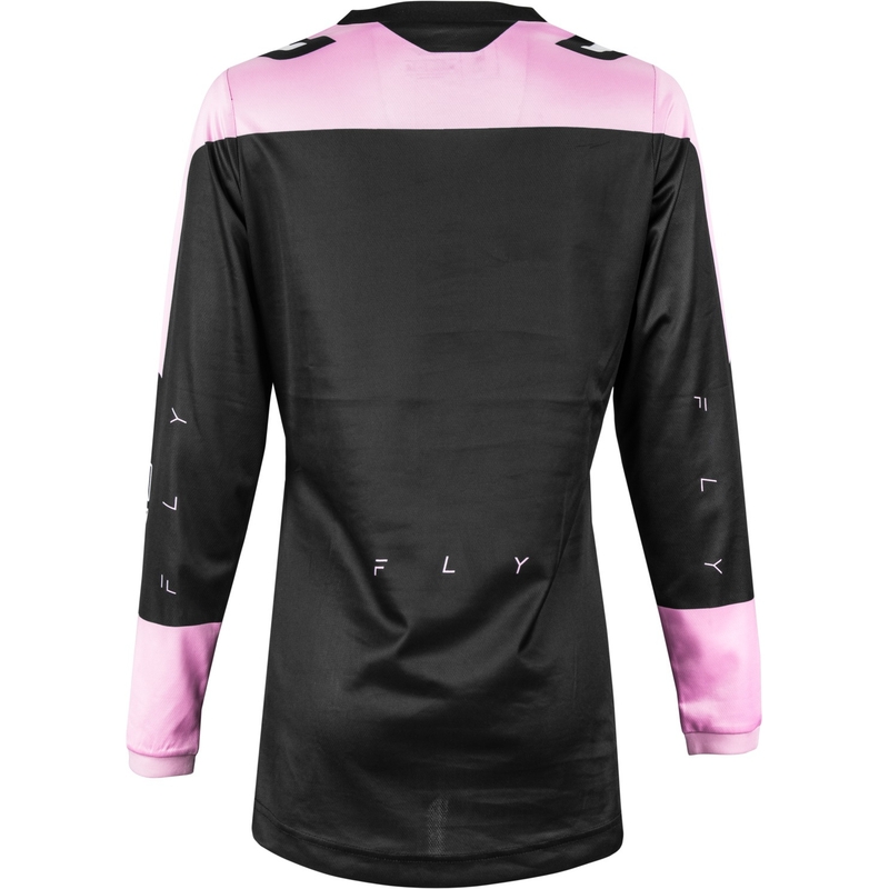 Maillot motocross mujer FLY Racing F-16 2024 negro y rosa