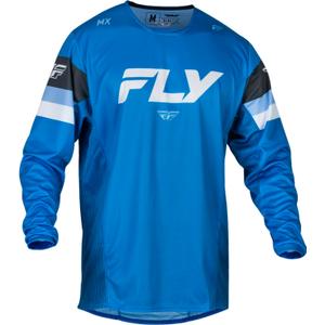 Maillot motocross FLY Racing Kinetic Prix 2024 azul-gris-blanco liquidación
