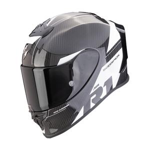 Casco integral Scorpion EXO-R1 EVO Carbon Air Rally negro y blanco