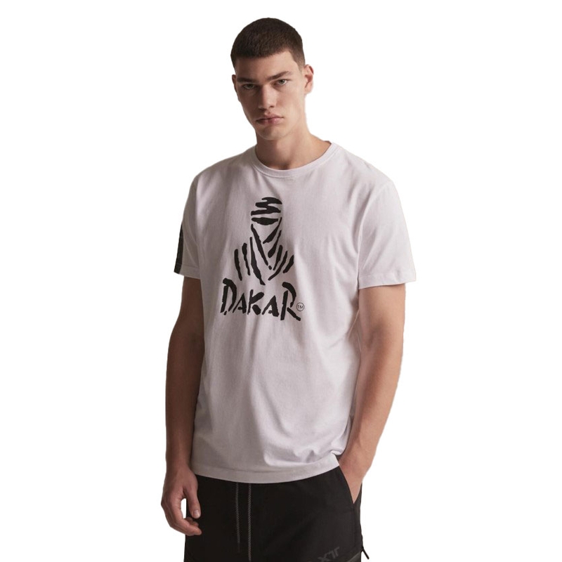 Camiseta DAKAR DKR Logo 123 blanco liquidación