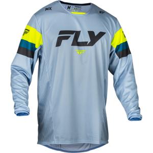 Maillot motocross FLY Racing Kinetic Prix 2024 gris-amarillo fluo liquidación