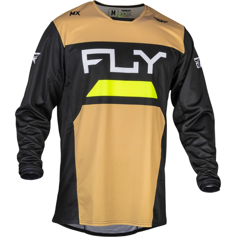Camiseta de motocross FLY Racing Kinetic Reload amarillo-negro-amarillo fluo