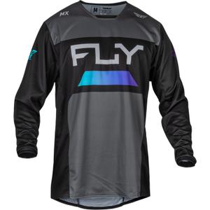 Maillot motocross FLY Racing Kinetic Reload 2024 gris-negro-azul liquidación