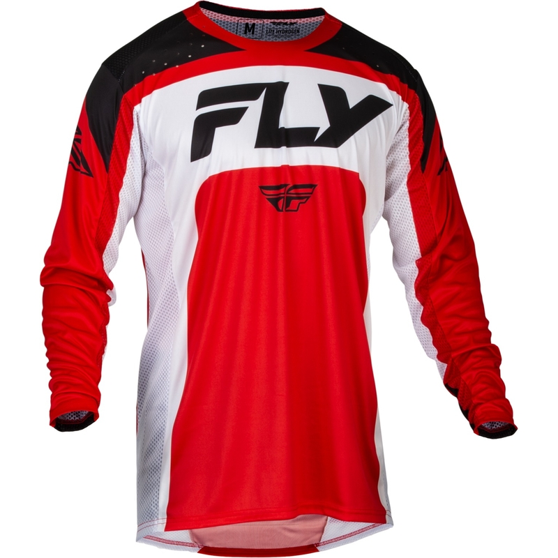 Maillot motocross FLY Racing Lite 2024 rojo-blanco-negro liquidación