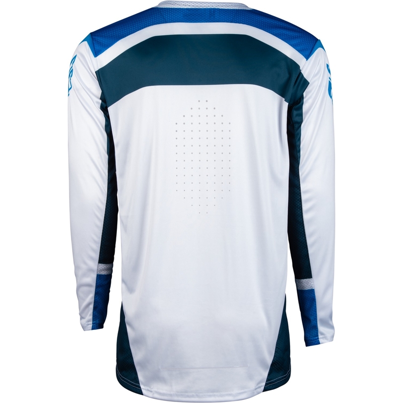 Camiseta de motocross FLY Racing Lite en rojo, blanco y azul en oferta liquidación