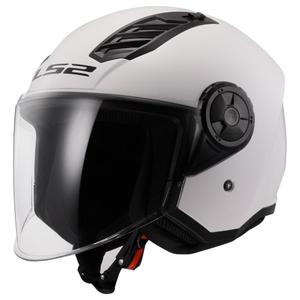 Casco de moto abierto LS2 OF616 Airflow II Solid Gloss White