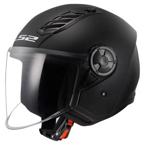 Casco de moto abierto LS2 OF616 Airflow II Solid Negro Mate
