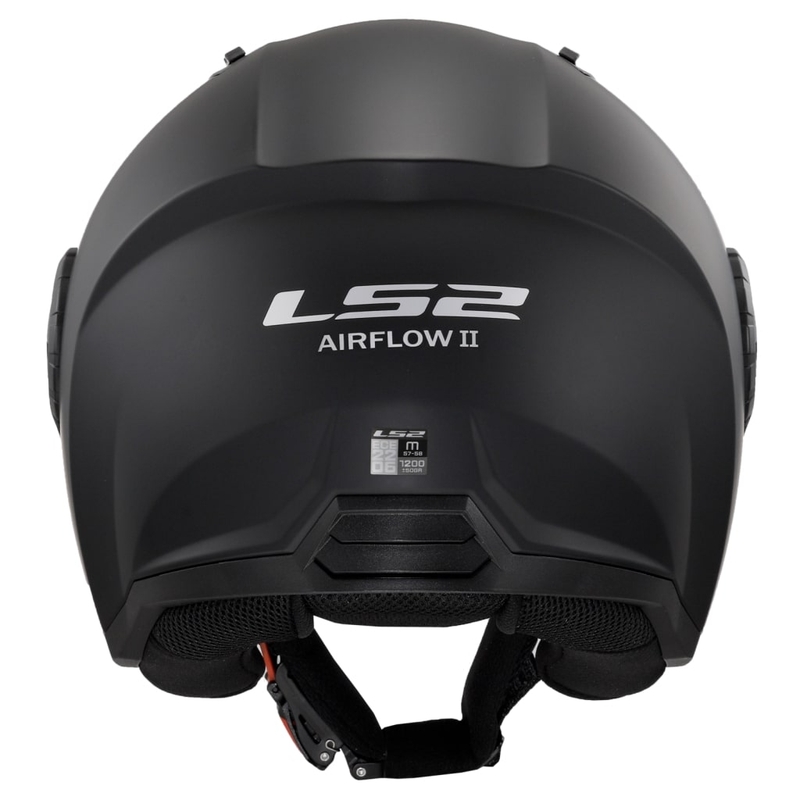 Casco de moto abierto LS2 OF616 Airflow II Solid Negro Mate
