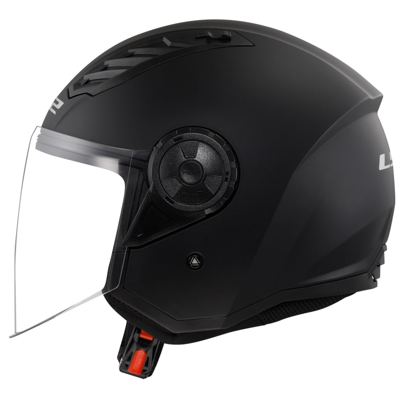 Casco de moto abierto LS2 OF616 Airflow II Solid Negro Mate