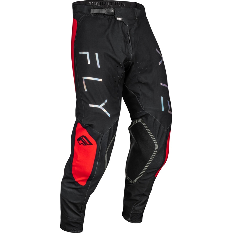 Pantalones de motocross FLY Racing Evolution DST negro-rojo en oferta liquidación