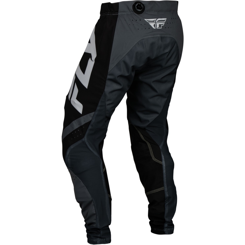 Pantalones de motocross FLY Racing Lite en gris oscuro y negro en oferta liquidación