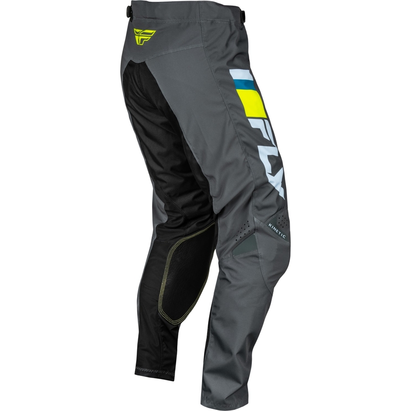 Pantalones de motocross FLY Racing Kinetic Prix gris-amarillo fluorescente en oferta