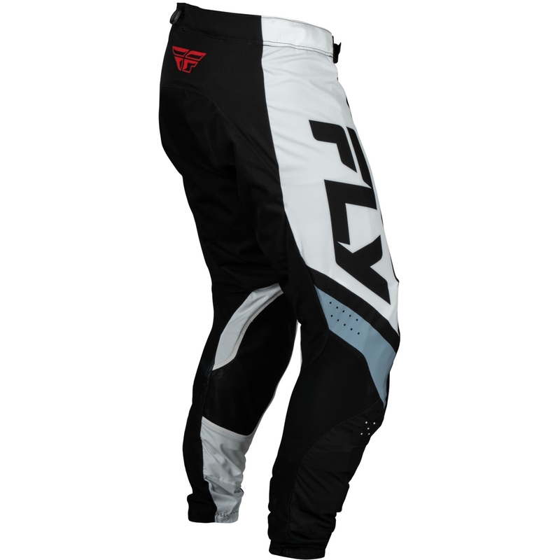 Pantalones de motocross FLY Racing Lite negro-blanco-gris