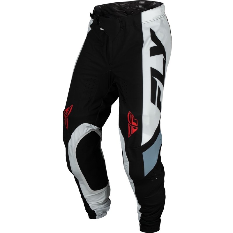 Pantalones de motocross FLY Racing Lite negro-blanco-gris