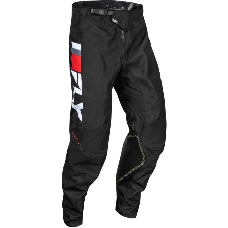 Pantalones de motocross FLY Racing Kinetic Prix rojo-gris-blanco