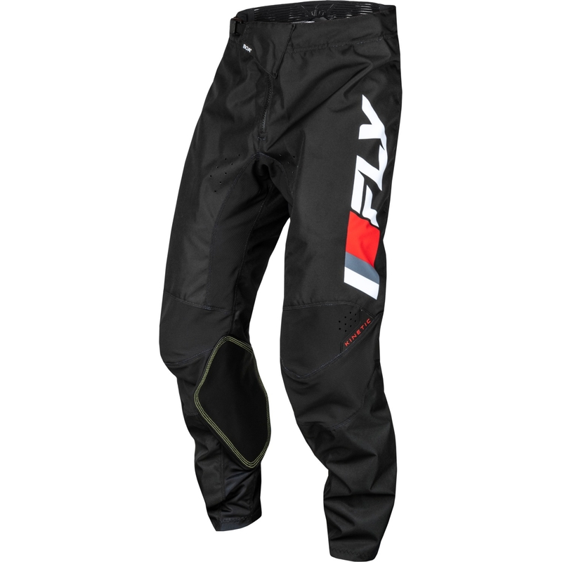 Pantalones de motocross FLY Racing Kinetic Prix rojo-gris-blanco
