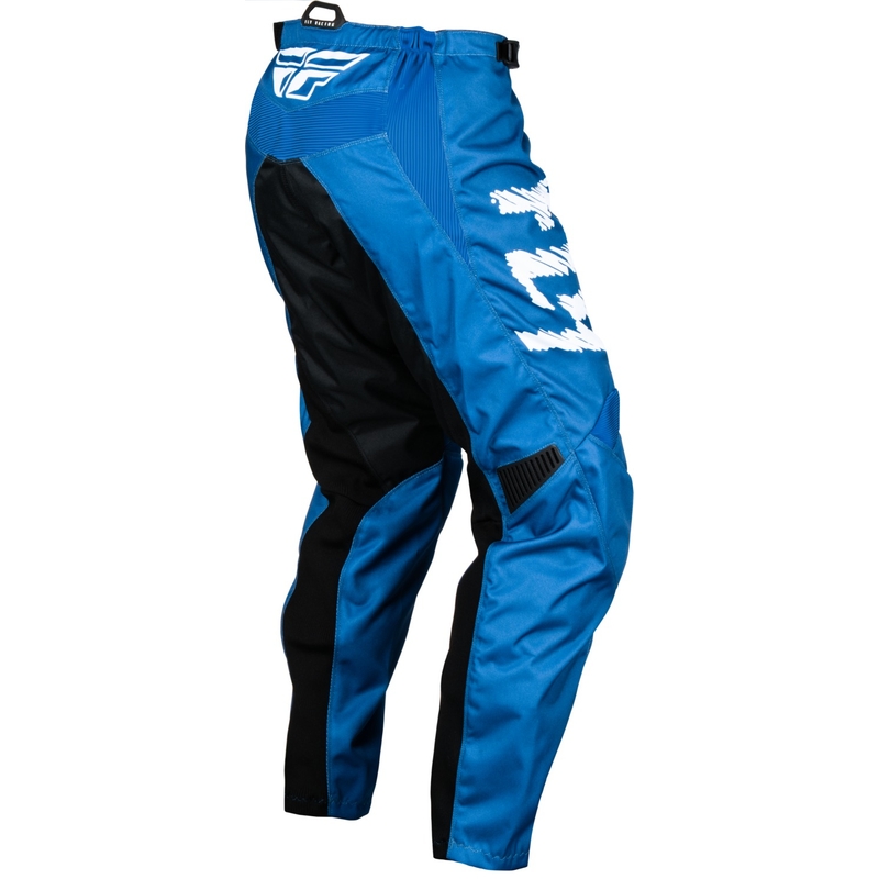 Pantalones de motocross para niños FLY Racing F-16 azul-blanco