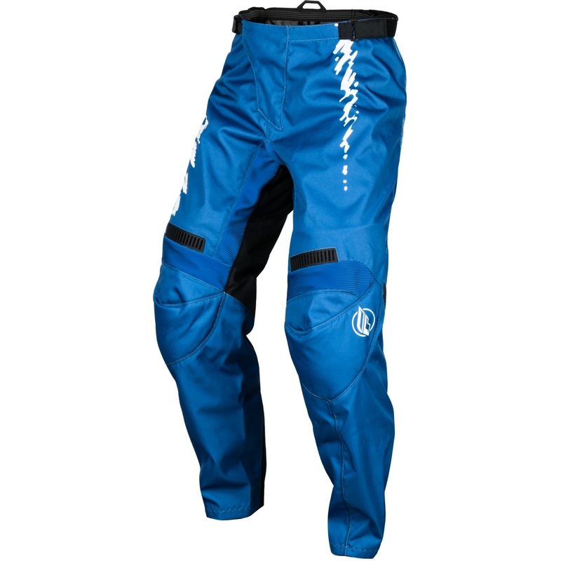 Pantalones de motocross para niños FLY Racing F-16 azul-blanco