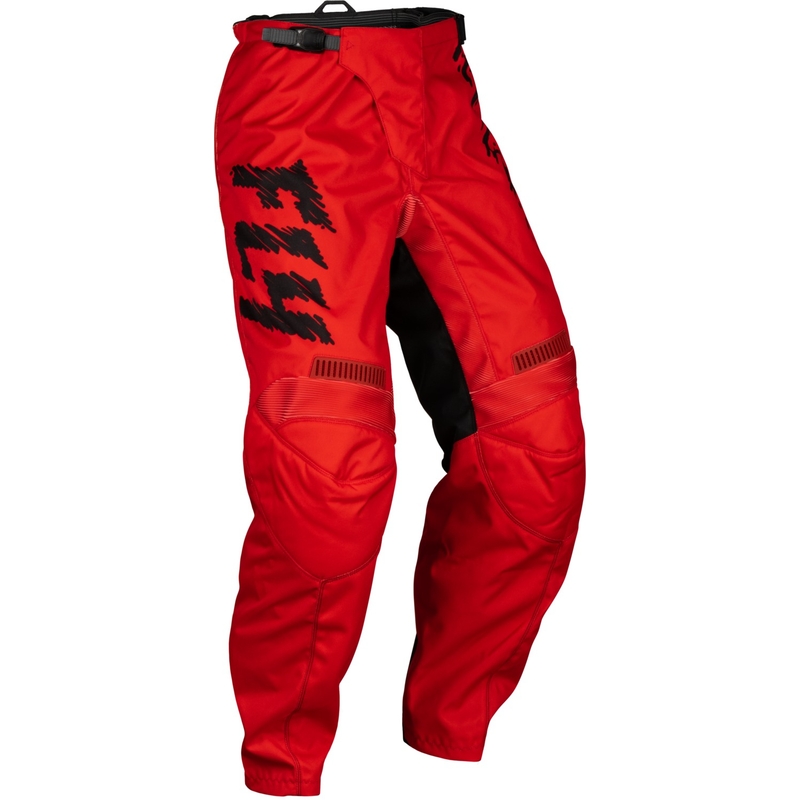 Pantalones de motocross para niños FLY Racing F-16 en rojo, negro y gris